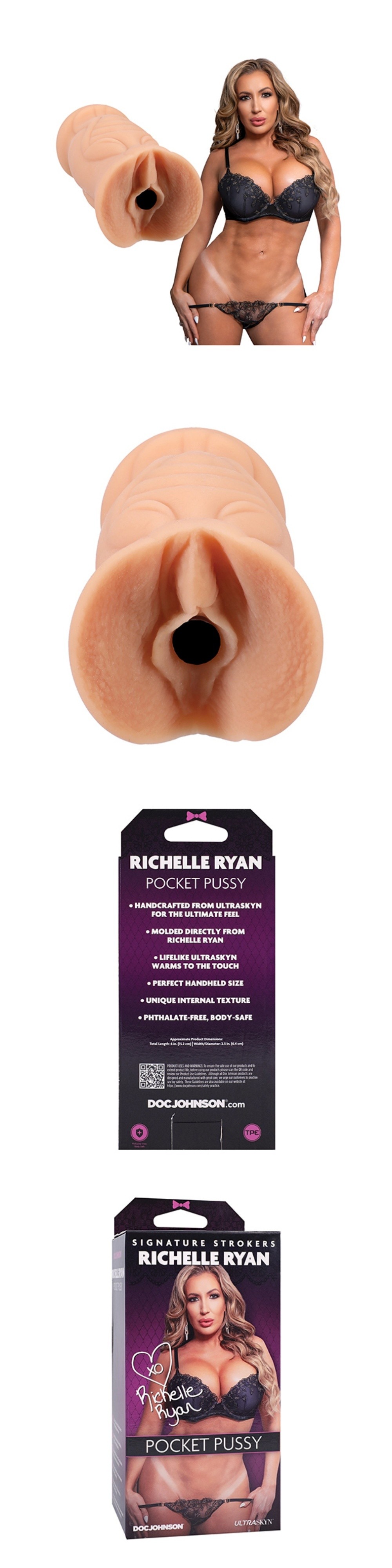 doc johnson signature strokers ultraskyn pocket pussy richelle ryan vanilla