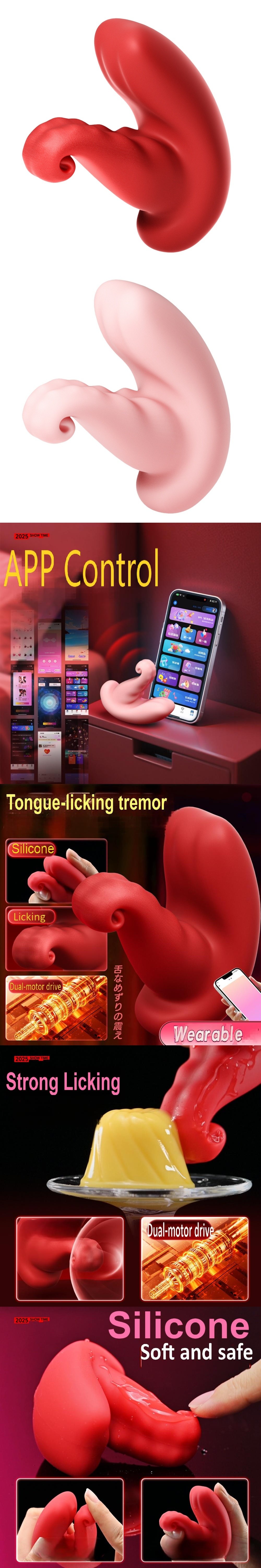 venusfun wearable silicone tongue licking clitoral vibrators with app control 