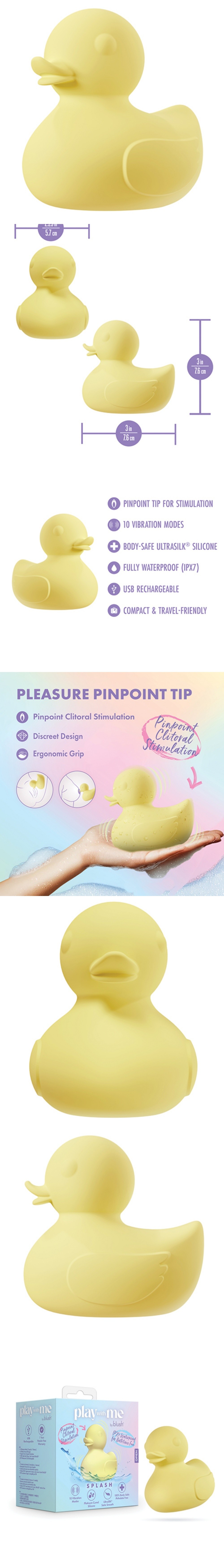 blush play with me splash clitoral&nipples discreet vibrator with fully waterproof