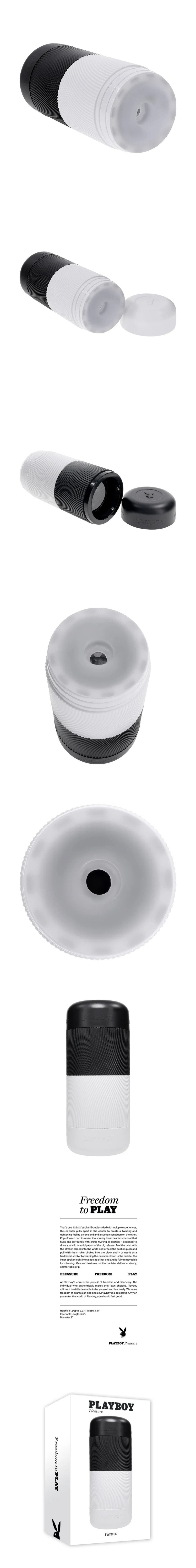 playboy pleasure twisted 2 am double-sided twisted masturbator for male