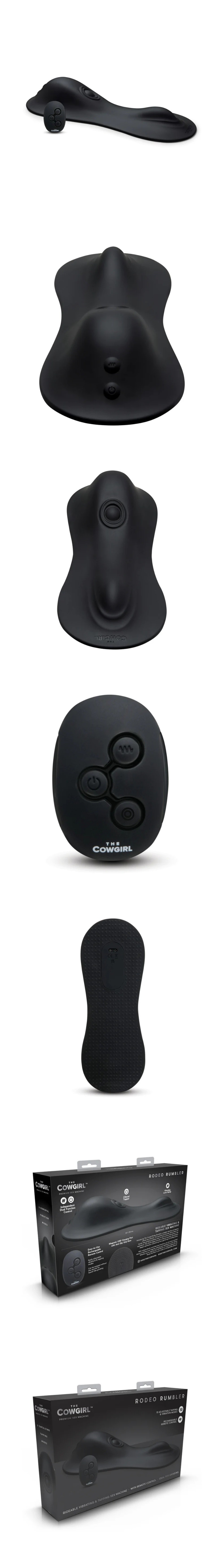 the cowgirl rodeo rumbler rideable clitoral vibe&tap sex machine with remote control