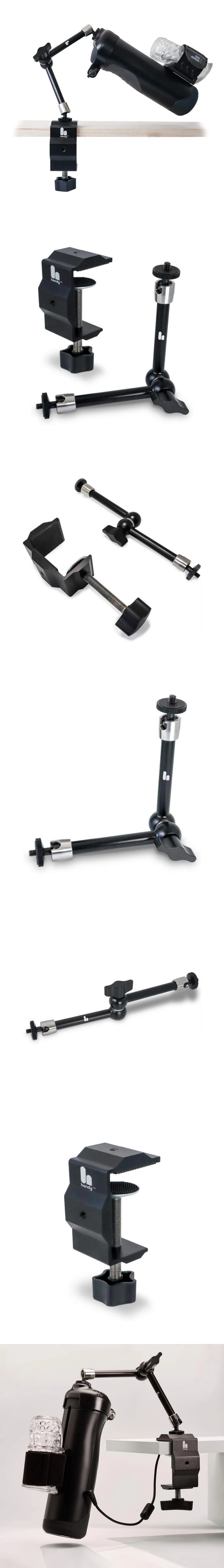 the handy handsfree desk mount for male masturbator with adjustable arm for any angle