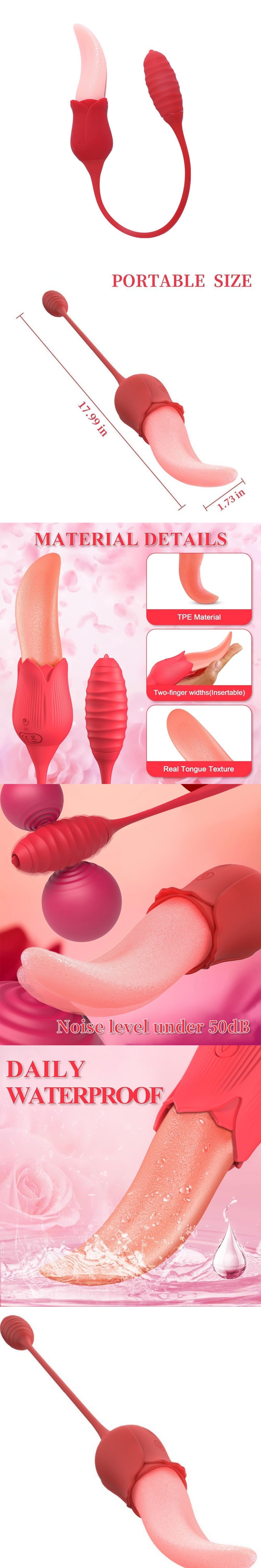 venusfun silicone real tongue texture licking clitoral vibrator