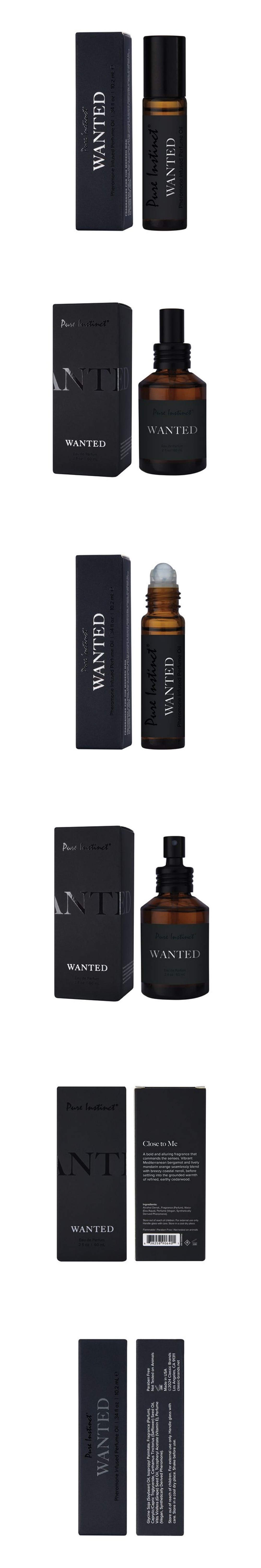 pure instinct mens collection wanted pheromone perfume oil with lasting impression