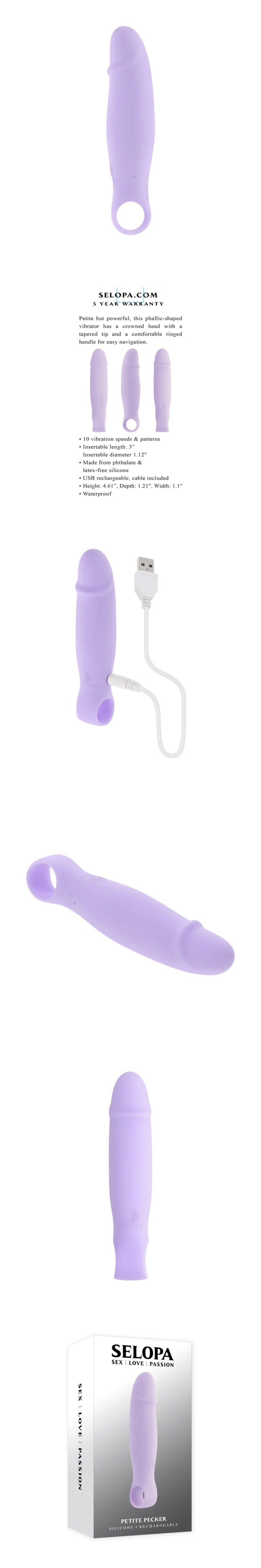 selopa petite pecker phallic-shaped thrusting vibrator with 10 vibration speeds