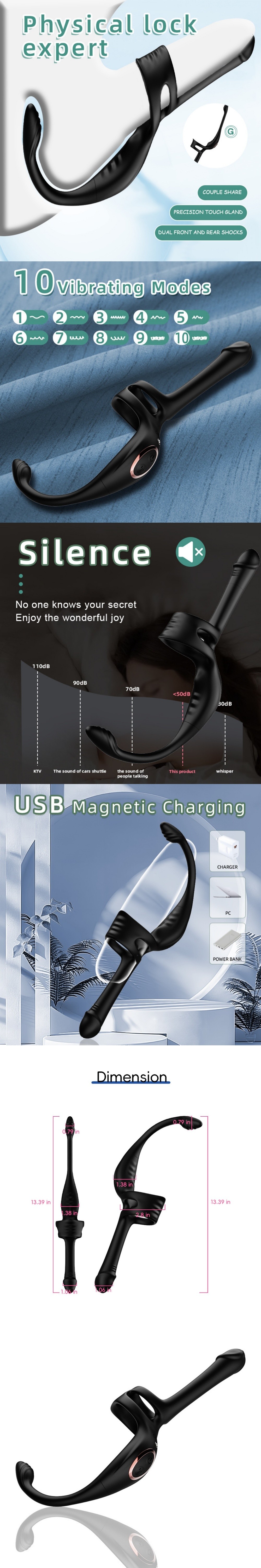 venusfun vibrating cock ring with clitoral stimulator sex enhance toy