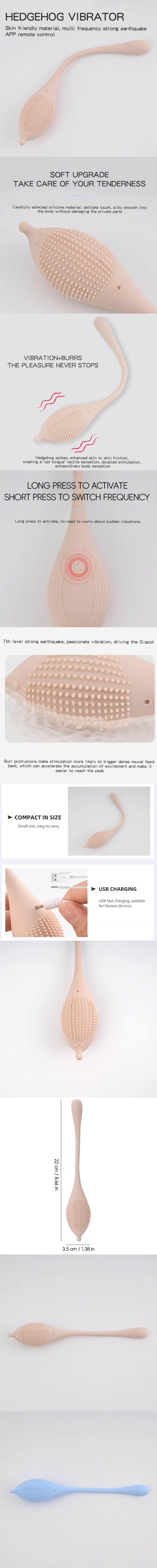 venusfun wireless hedgehog shaped clitoral vibrator with remote control
