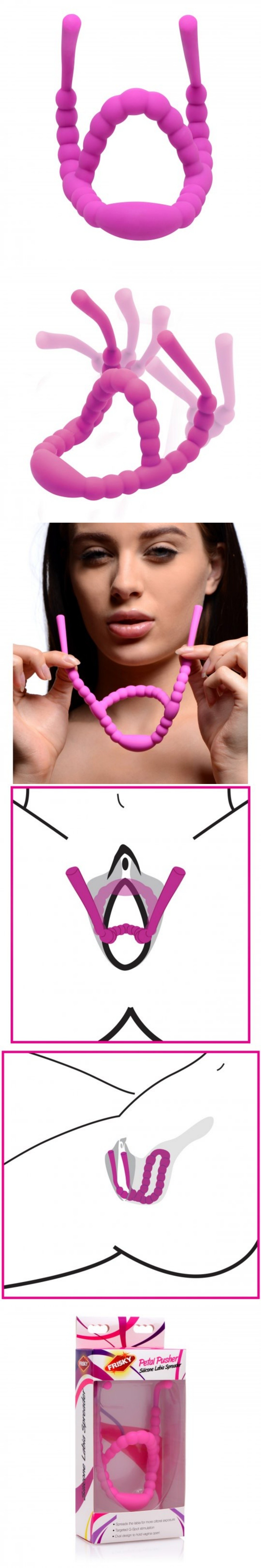 xr brands petal pusher silicone labia spreader vagina expander for women