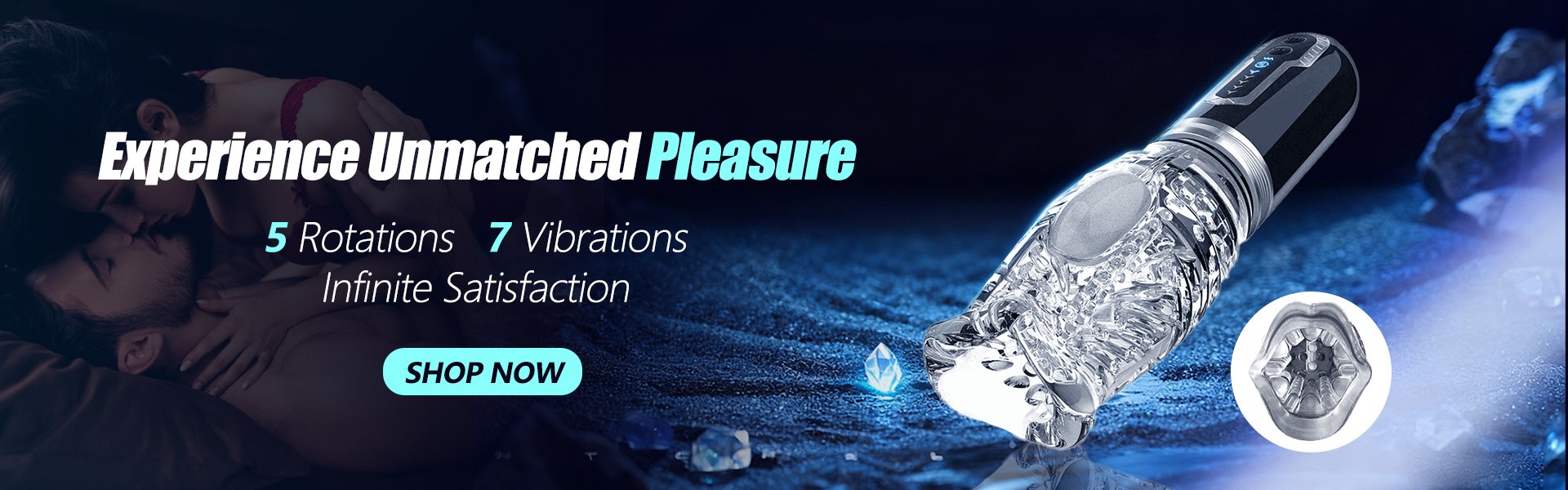 Venusfun 7 Vibrating 5 Rotating Automatic Thrusting Blowjob Masturbator