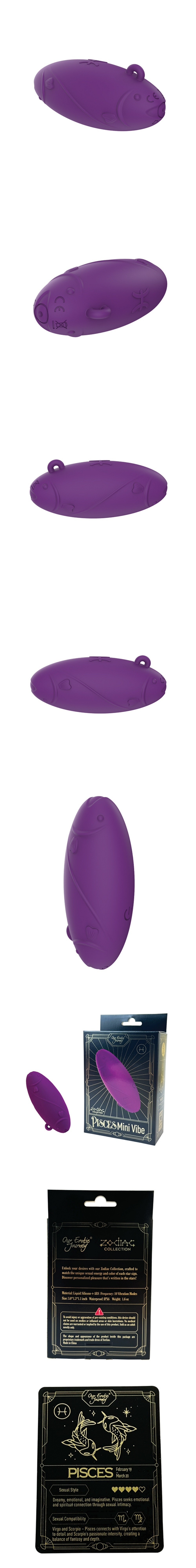 our erotic journey zodiac pisces mini clitoral vibrator with 10 vibration modes