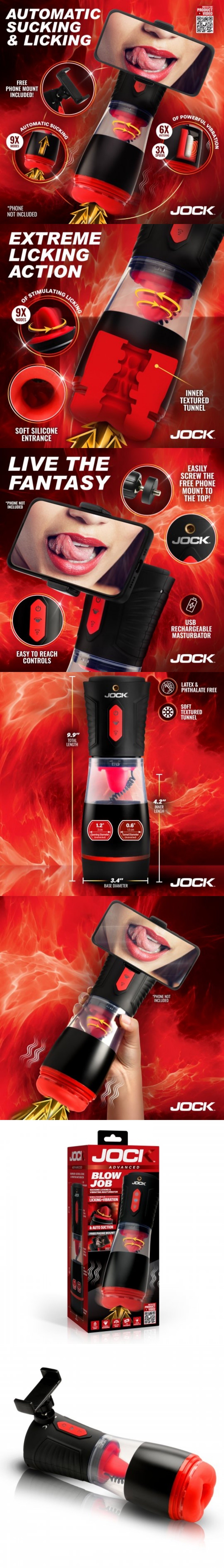 jock blow job sucking, licking, and vibrating all in one male masturbator