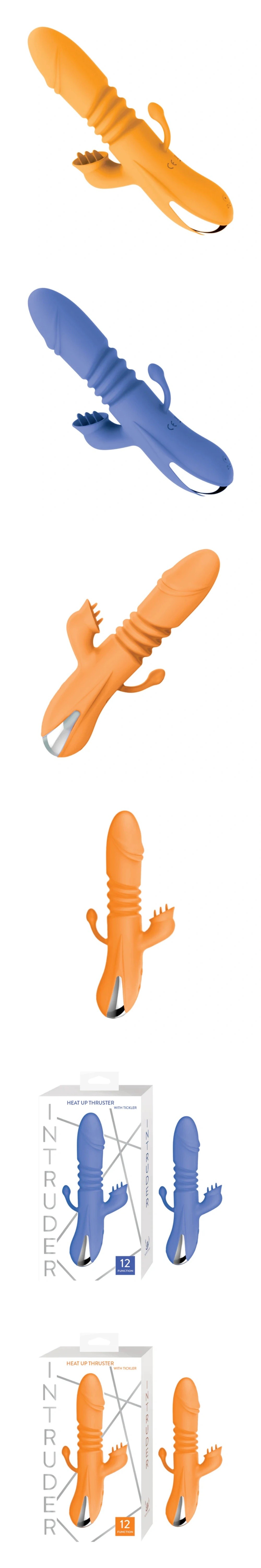 nasstoys intruder heat up thruster with tickler thrusting vibrator with 12 thrusting functions