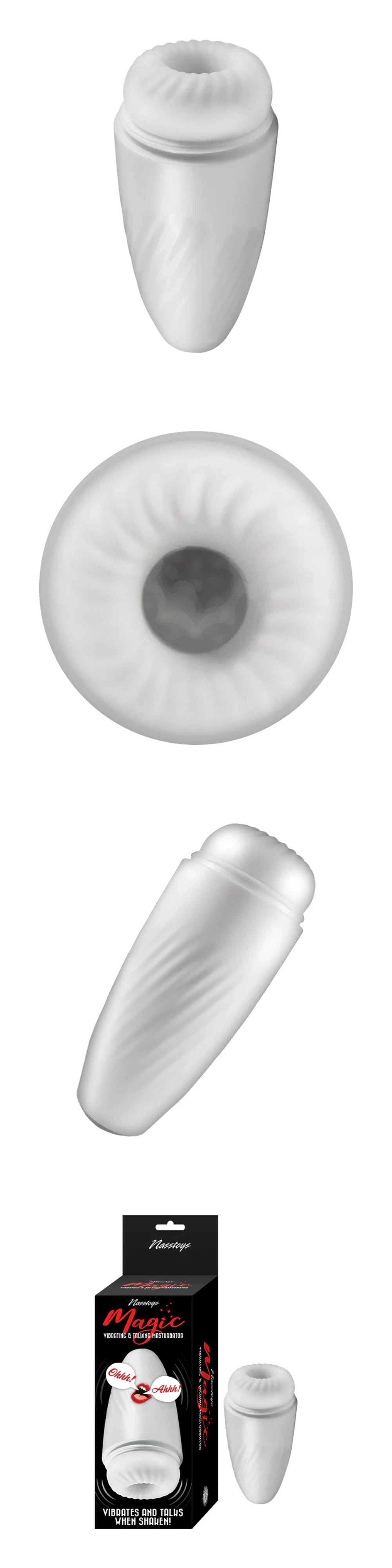 nasstoys magic vibrating & talking discreet male masturbator stroker