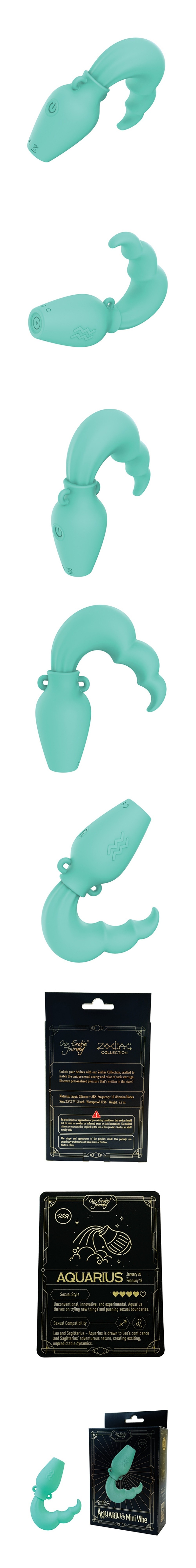 our erotic journey zodiac aquarius silicone mini clitoral vibrator