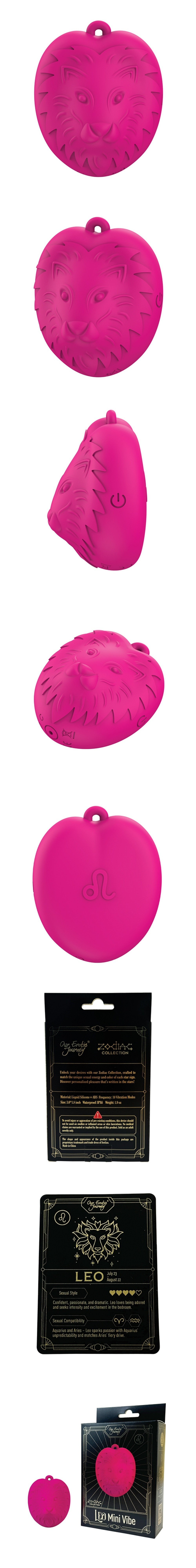 our erotic journey zodiac leo mini vibrator with 10 vibration modes