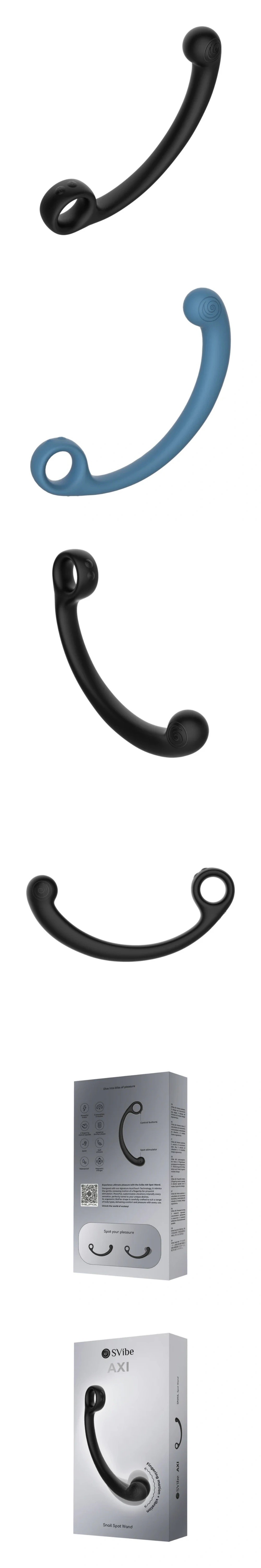 svibe snail axi spot wand granite noir silicone g-spot vibrator