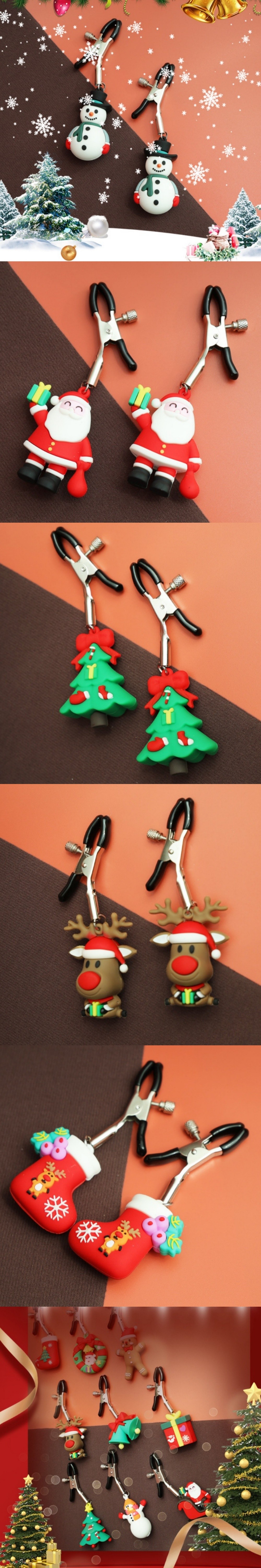 venusfun christmas series multiple colors nipple clamps