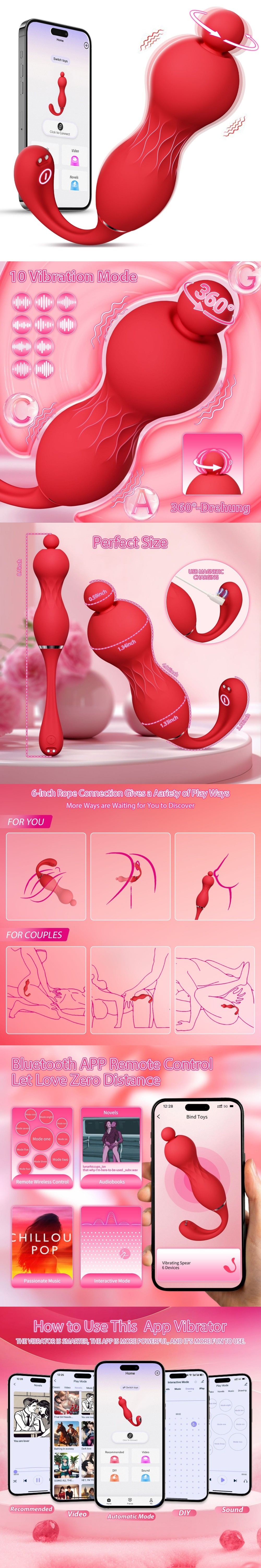 venusfun silicone app remote control kegel exercise & clitoral vibrator