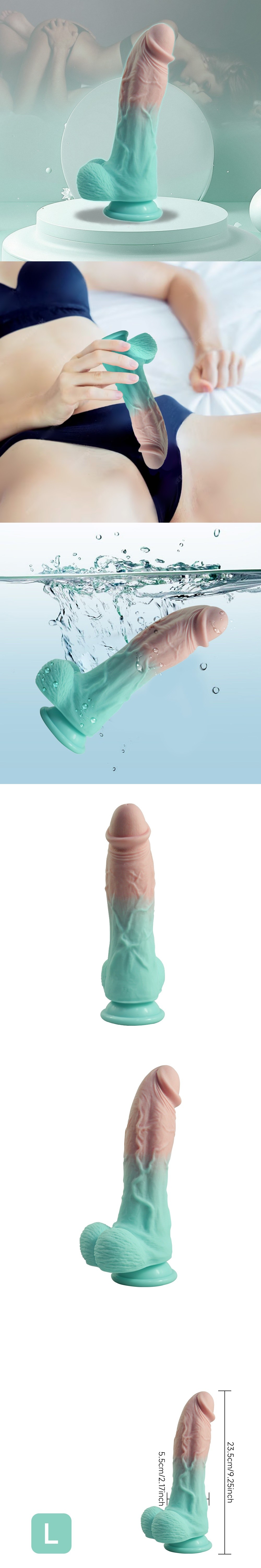 venusfun silicone realistic thick dildo anal masturbator for female