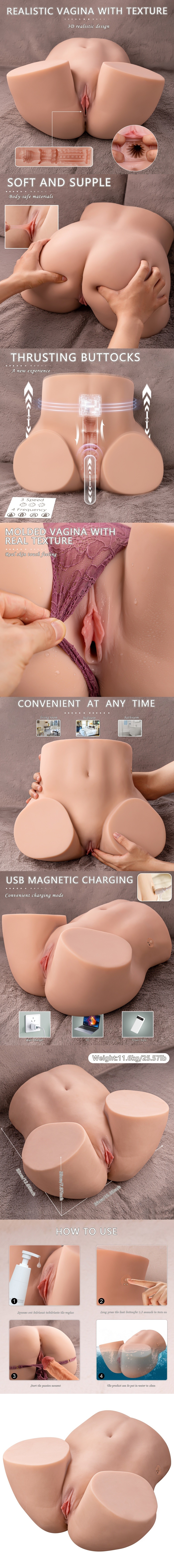 venusfun ethel juicy ass doll parts realistic torso sex doll with lifelike texture