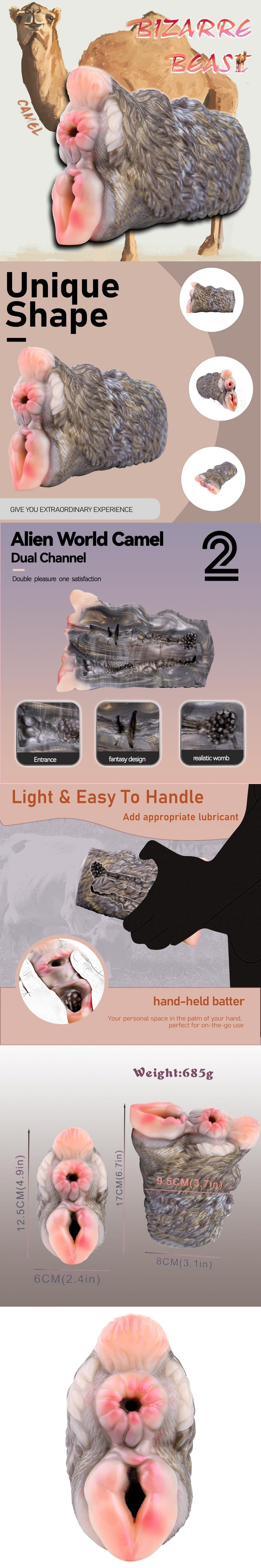 geeba fantasy creature camel inspired animal pussy silicone monster male masturbator