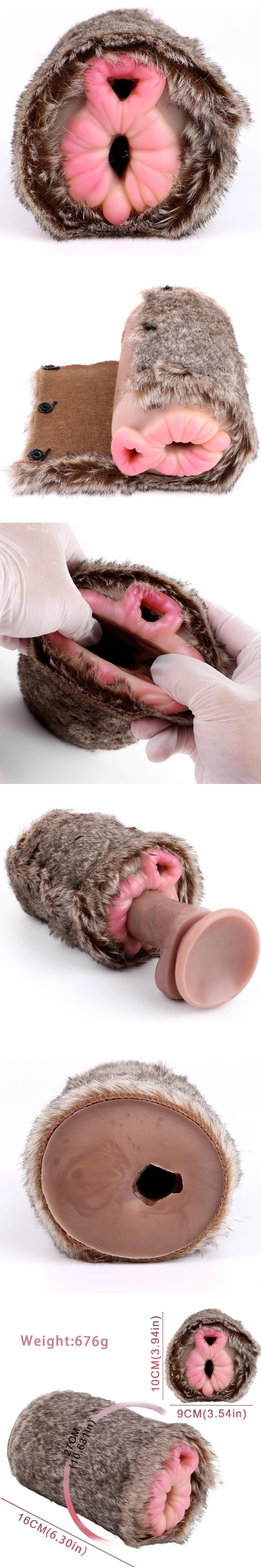 geeba fantasy stroker lion themed animal pussy dual tunnel male masturbator monster toy