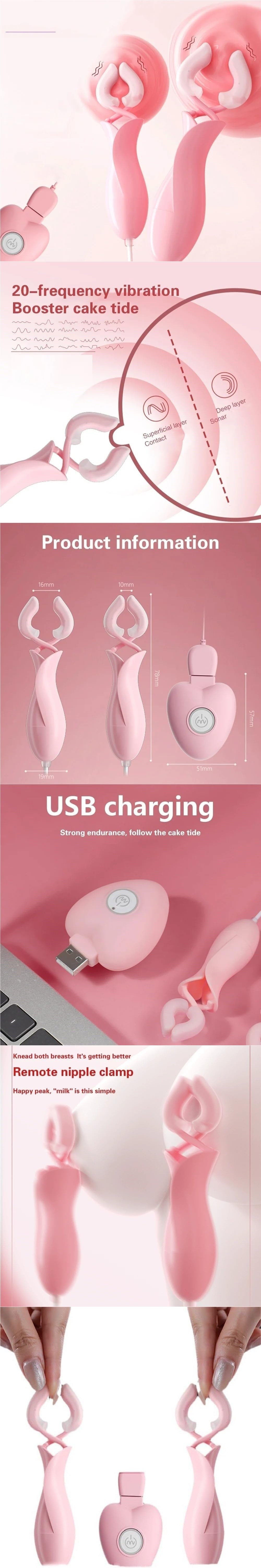 venusfun 20 vibrating modes boobie & clitoral clamps breast massage stim for couple foreplay tease