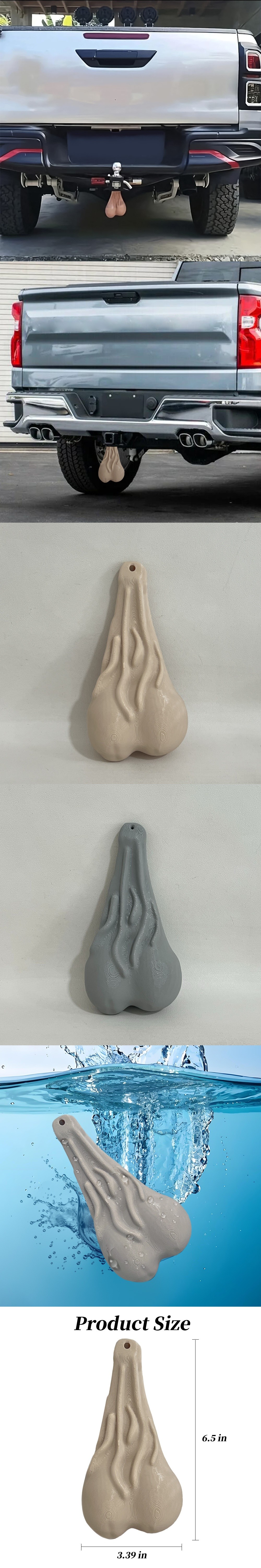 venusfun testis shaped hitch cover funny sex toy prank gift christmas present