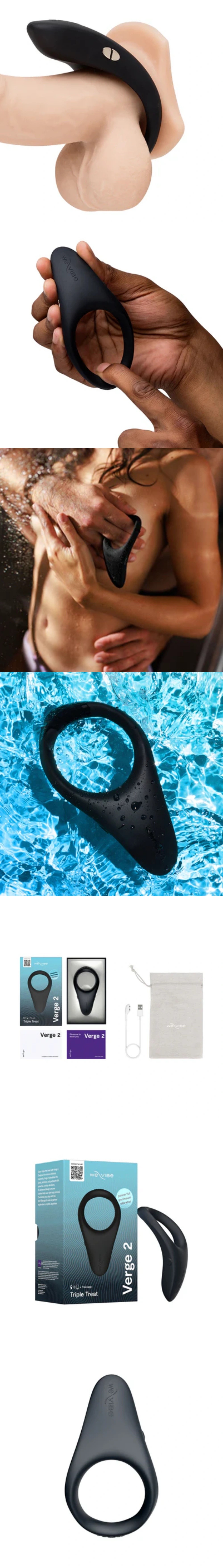 we-vibe verge 2 app-enabled cock ring penis trainer whisper quiet vibrating couple toy