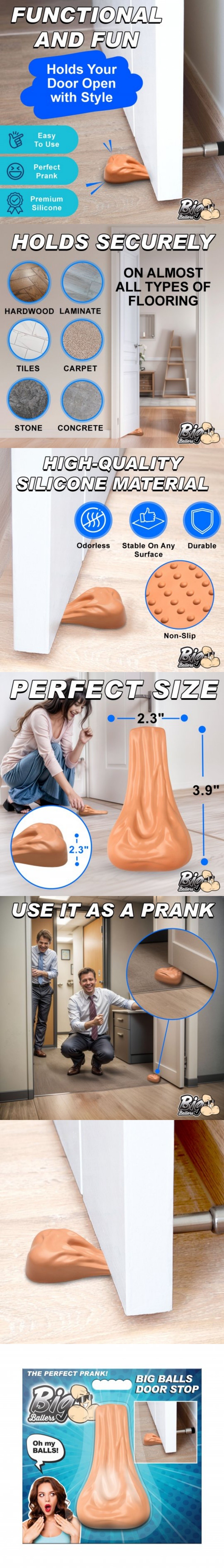 xr brands big balls door stop funny sex toy christmas gift prank present 