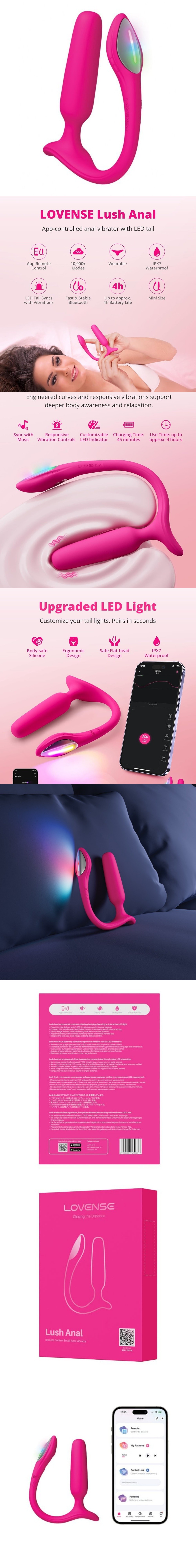 lovense lush anal new anal toy long distance toy app control for couples