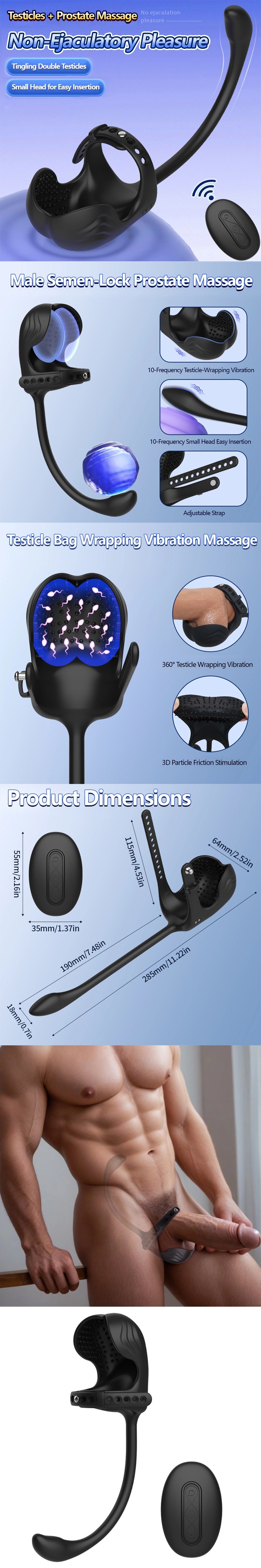 venusfun remote anal plug & prostate massager 2 in 1 testis massager 