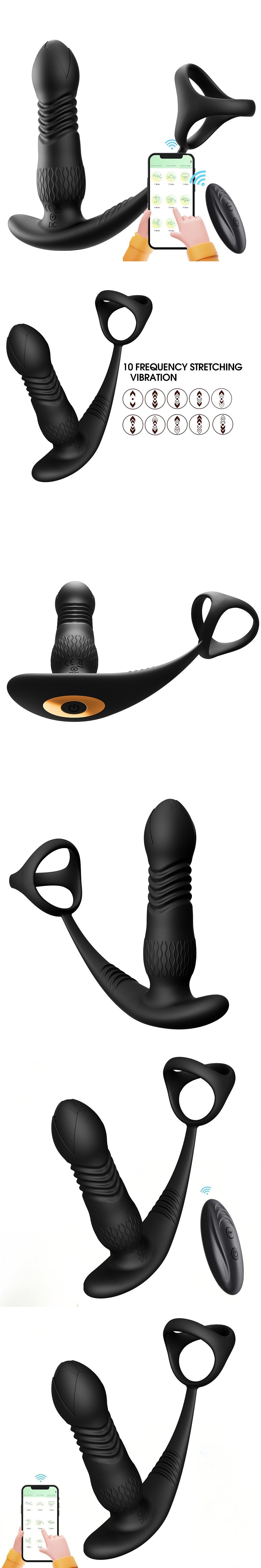 venusfun triple rings vibrating cock ring prostate massager remote anal vibrator p-spot stim