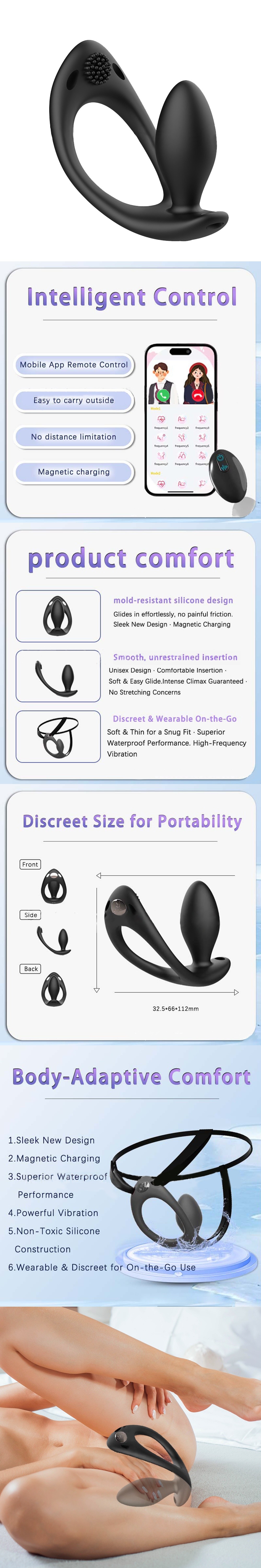 venusfun wearable anal plug vibrating butt massager