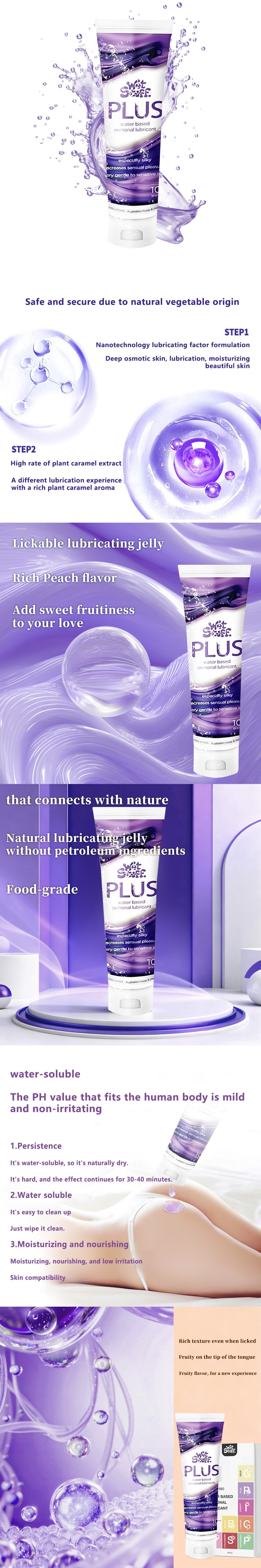 wet stuff plus water based lubricant gel natural residue free lubes blowjob use