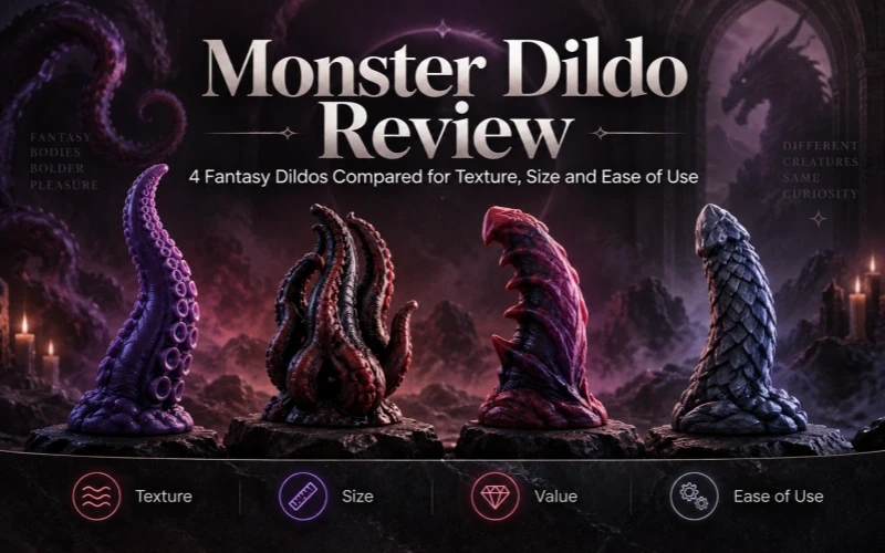 Monster Dildo Review: 4 Fantasy Dildos Compared for Texture, Size and Ease of Use