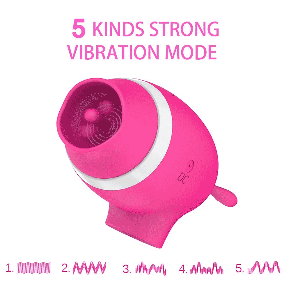 Clitoral Vibrator with 5 Clit Sucking & Tongue Licking & Vibrations Sex Toy  for Women