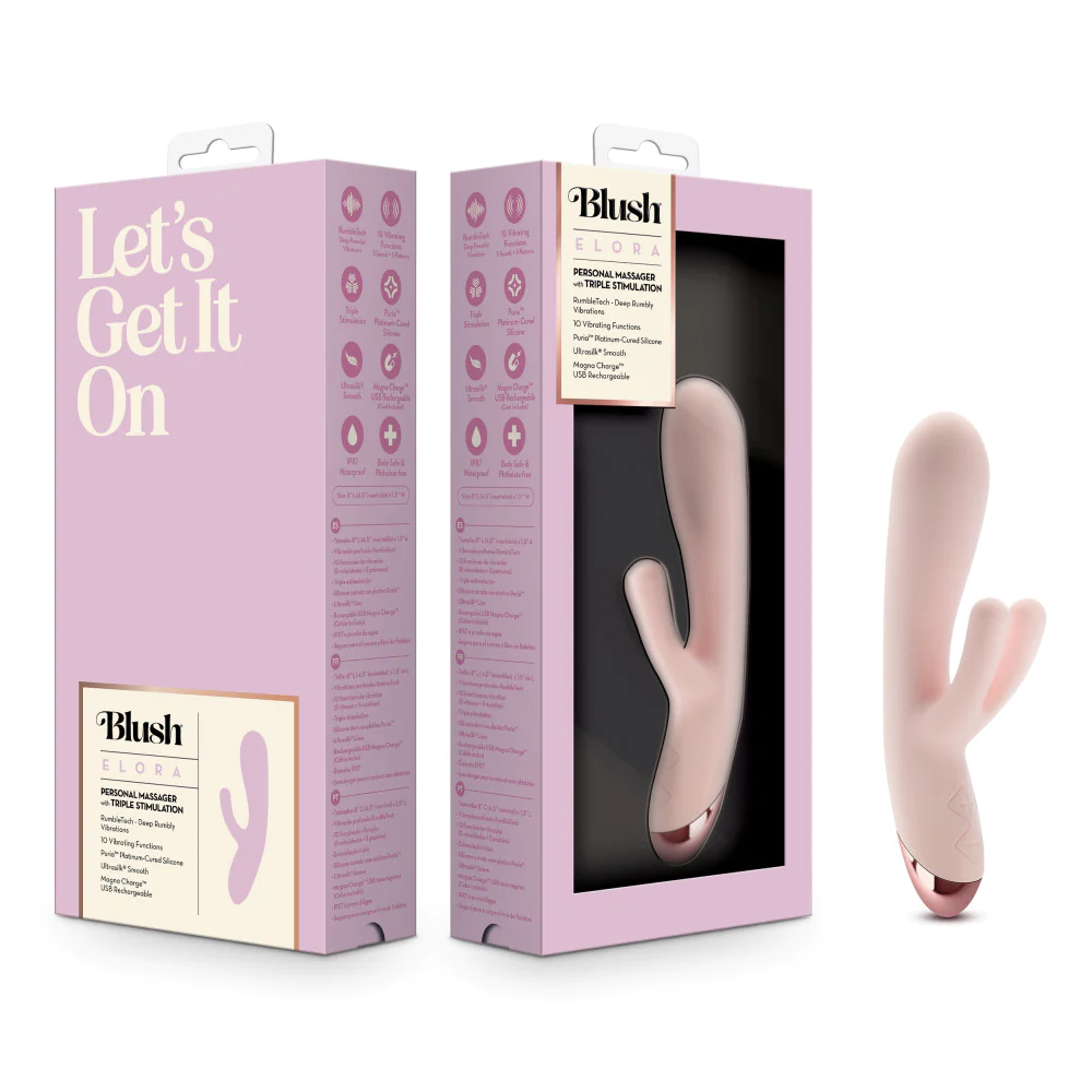 Blush Elora G-Spot Clitoral Triple Stimulator Rabbit Vibrator