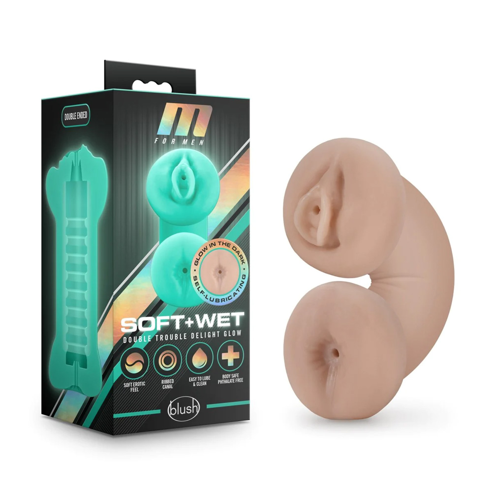 Blush Double Trouble Delight Glow in the Dark Stroker