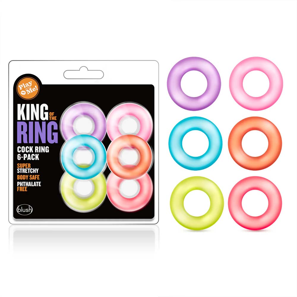 Blush Play With Me Assorted Cock Rings 6PCS