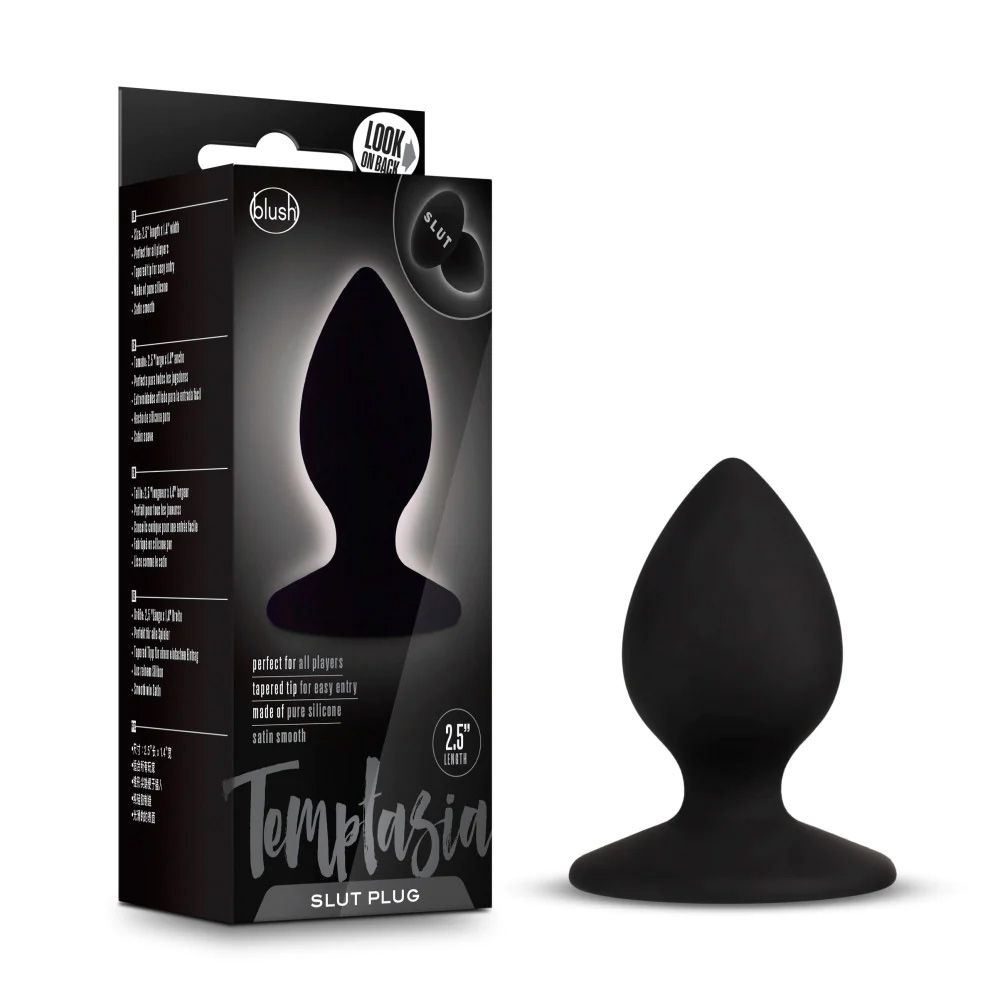 Blush Temptasia By Blush Slut / Slave Black 2.5-Inch Anal Plug