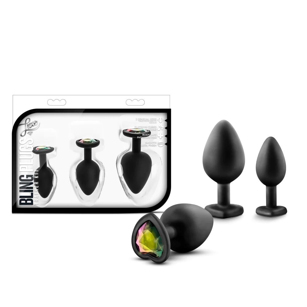 Blush Luxe Bling Anal Plugs Training Kit with Gems