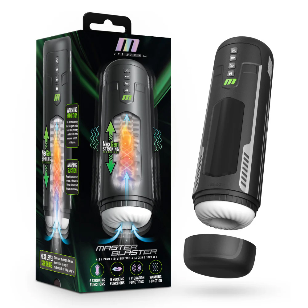 Blush M for men Stroking & Sucking & Vibrating Masturbator Master Blaster