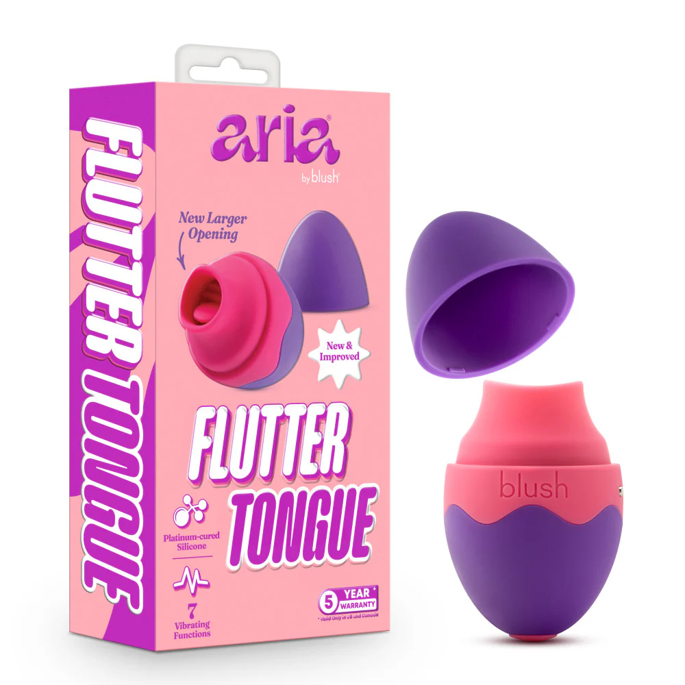 Blush Aria Flutter Tongue Flicking Silicone Rechargeable Clitoral Stimulator