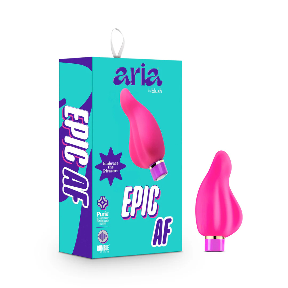 Blush Aria Epic AF Curved Fuchsia Silicone Clitoral Vibrator