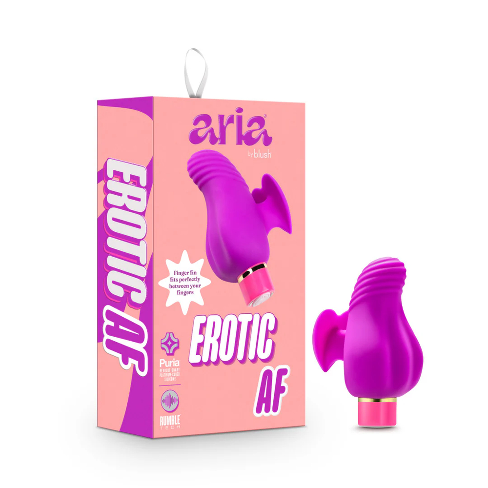 Blush Aria Erotic AF Finger Fin Silicone Rechargeable Clitoral Vibrator
