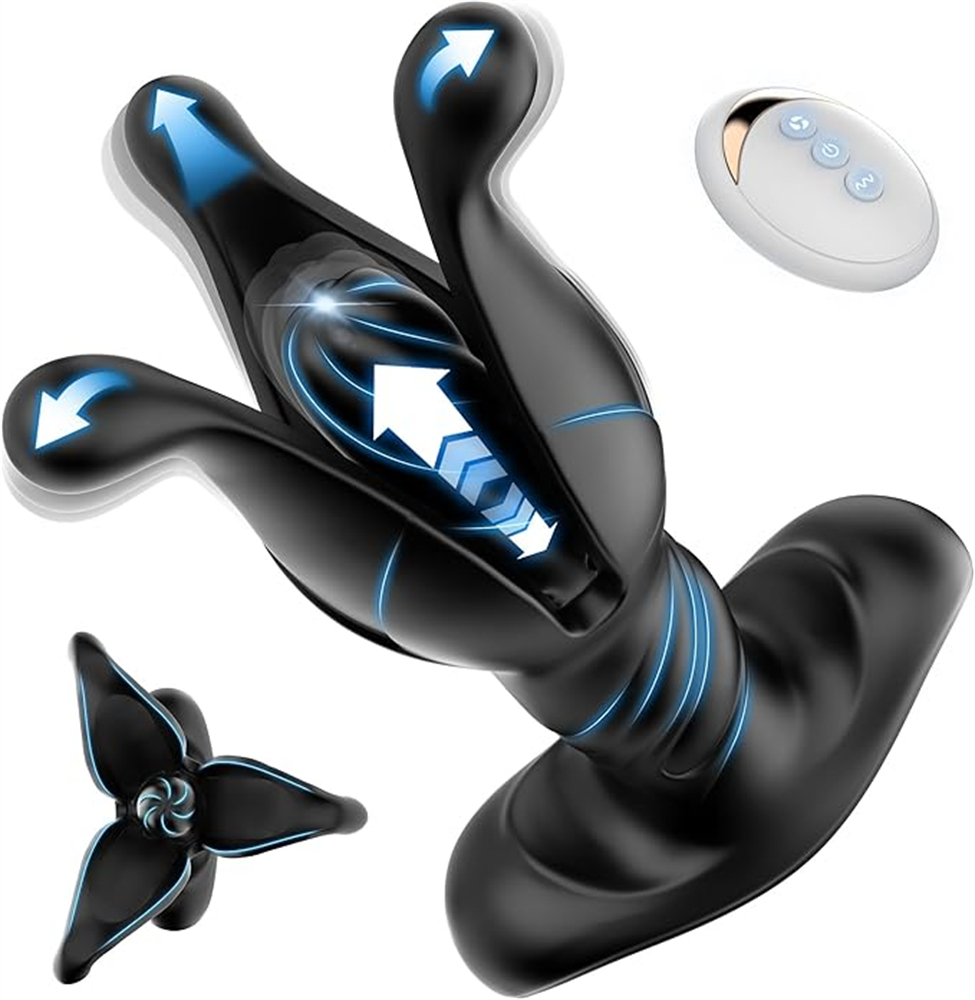 Venusfun Hell Flower Prostate Massager Anal Plug with 9 Tension Shock Flapping Thrusting Vibrating