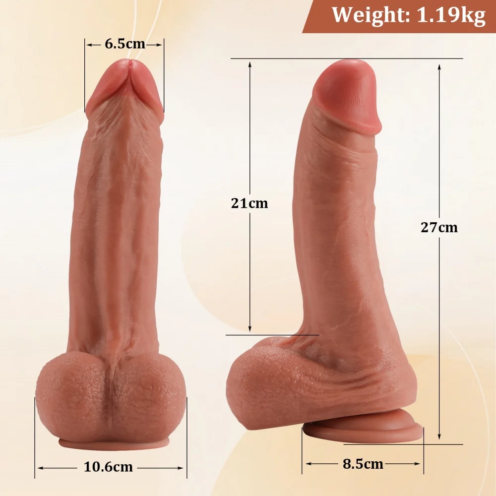 11 inch realistic dildo with strong suction cup soft tpr texture for women