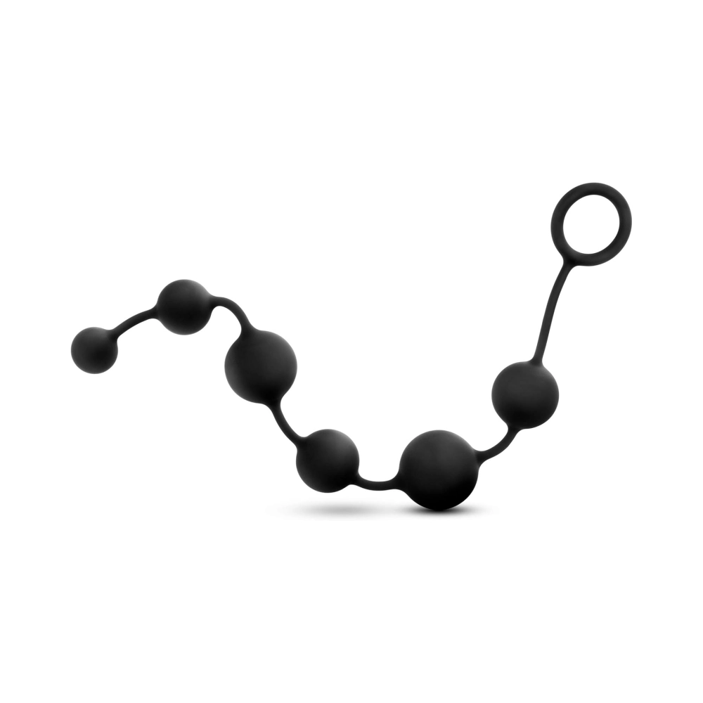 Blush Anal Adventures silicone anal beads with loop handle