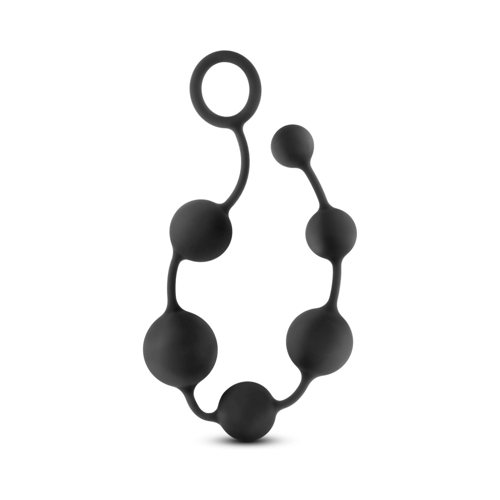 blush anal adventures silicone beads side angle